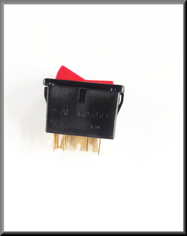 Warning light switch (red with black frame)