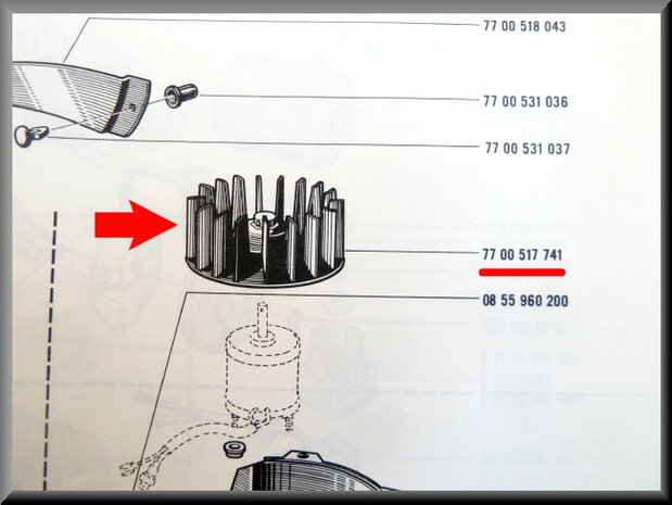 Heater fan blade