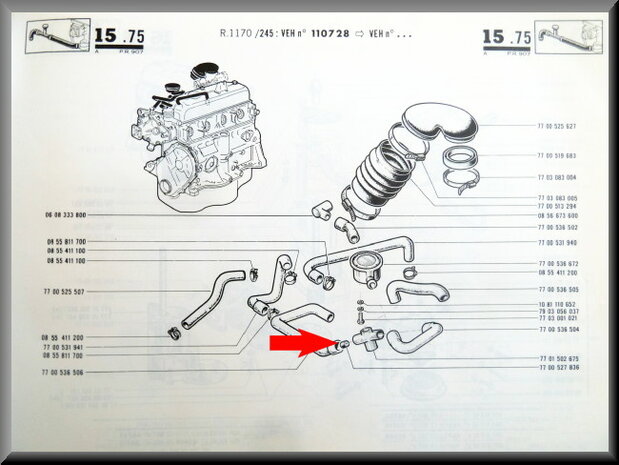 Venturi luchtslang carburatie (Venturi luchtslang carburatie (Buitenmaat 8 mm, binnenmaat 6,5 mm, klein gaatje 1 tot 1,5 mm))..