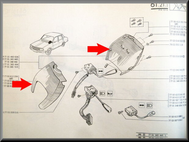 Cover steering column