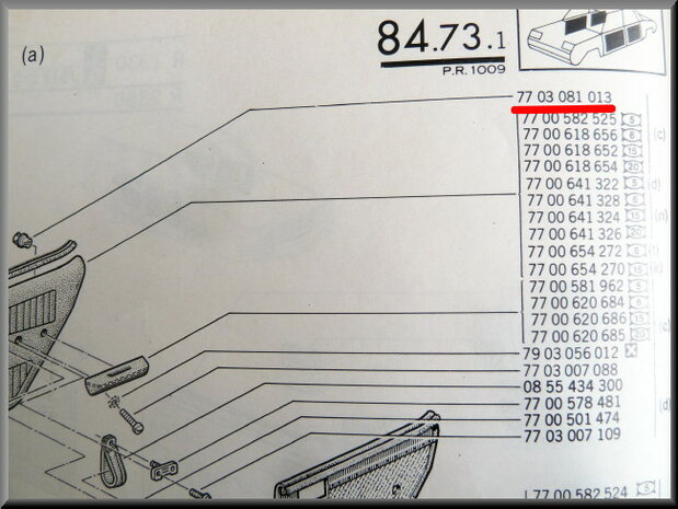 Rear arm rest support with nut