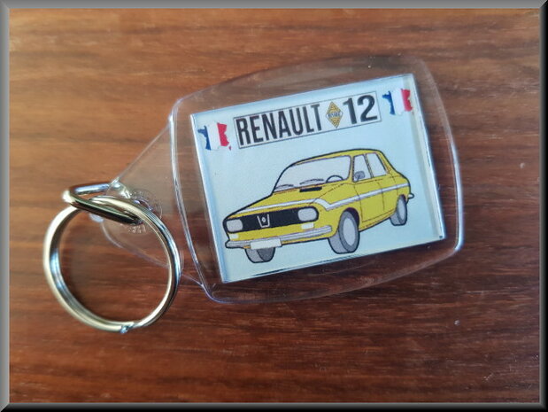 Porte-clés Renault 12 Gordini (jaune).