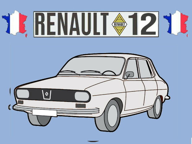 Porte-clés Renault 12 (blanc).