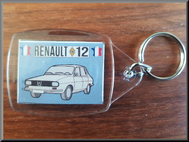Sleutelhanger Renault 12(wit).