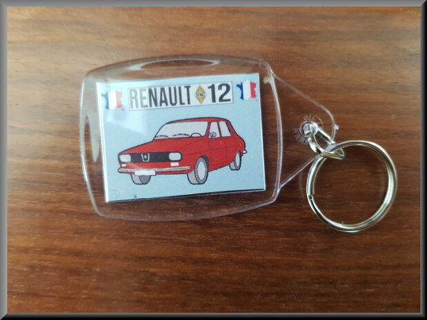 Sleutelhanger Renault 12(rood).