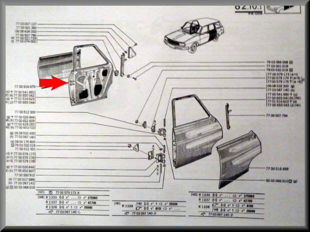 Rear right door R12 Break