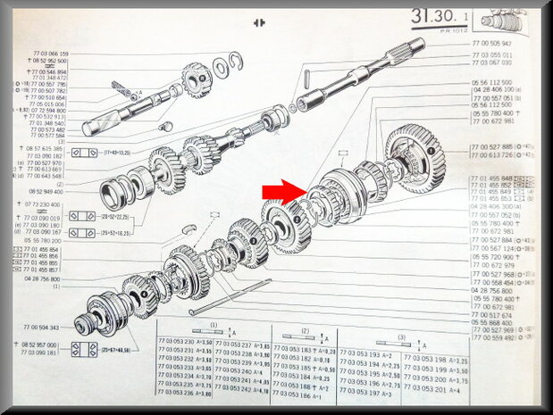 Synchro ring 2nd gear