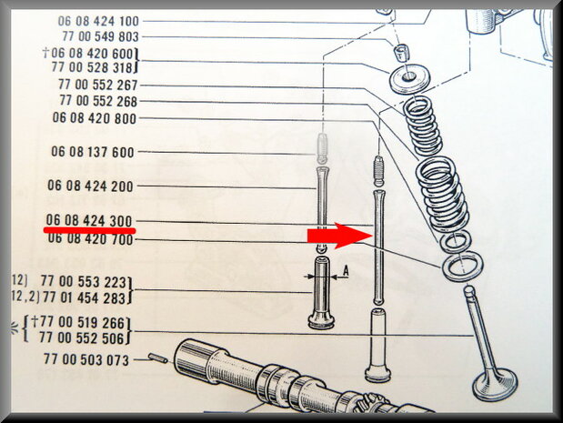 Valve tappet (long) R12 Gordini.