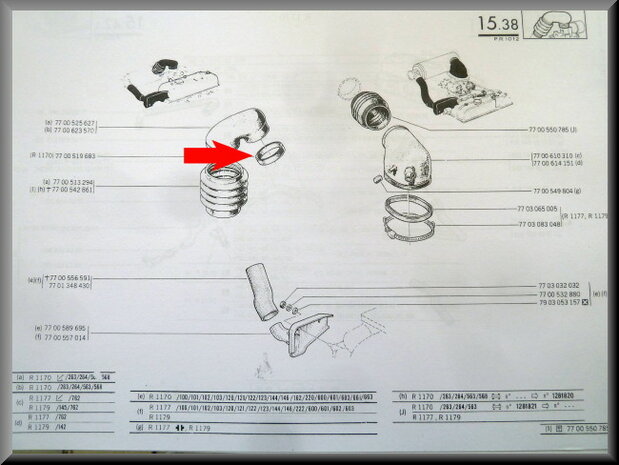 Rubber carburateur kap R1170