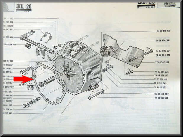 Gasket fly-wheel housing