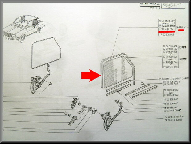 Rear window channel seal 1930 mm