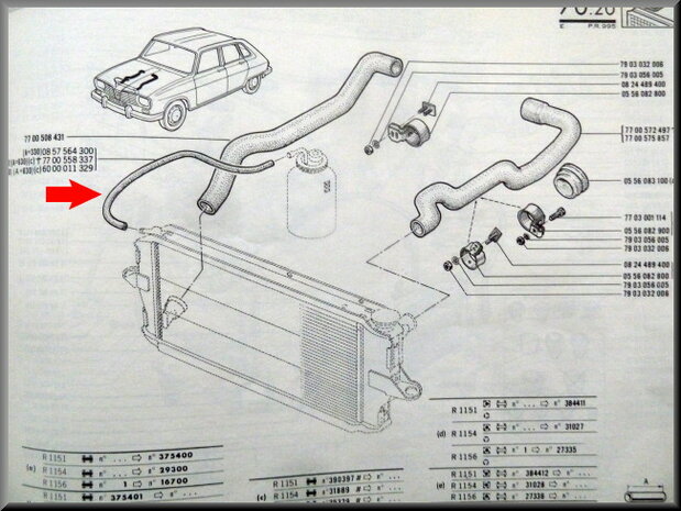 Expansion tank hose