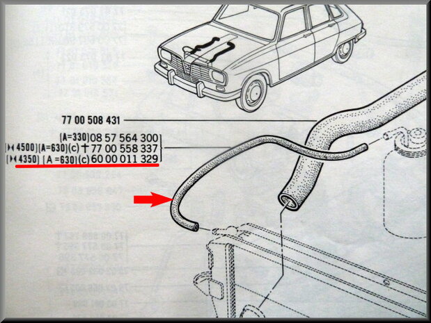 Expansion tank hose