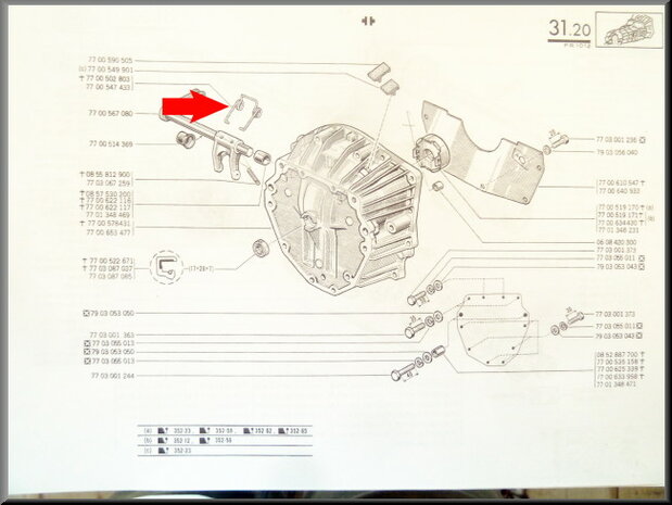 Clutch fork spring 