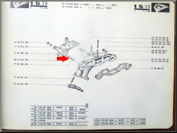 Manifold fixing bolt