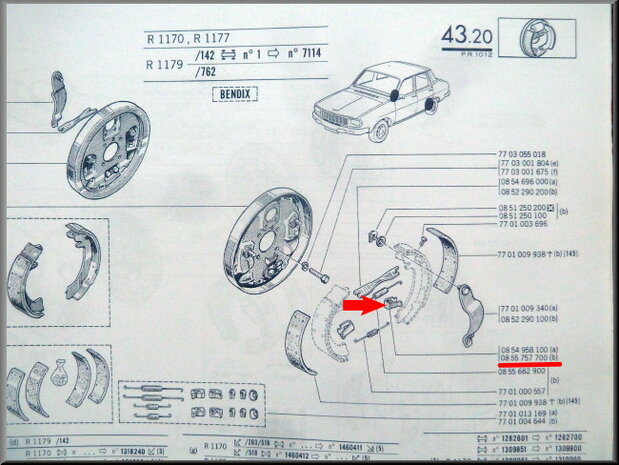 Klemhouder remschoenen Bendix 