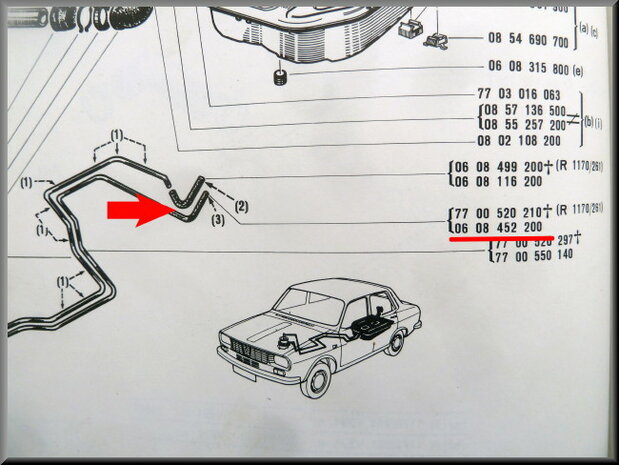 Benzinetank slang R12 en R12 Gordini