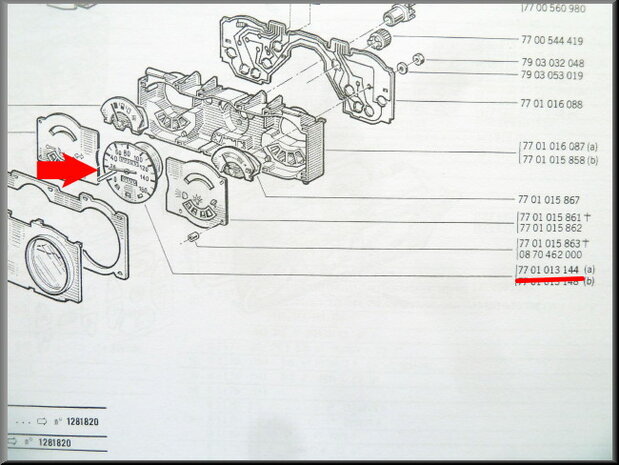 Compteur kilométrique R12 TS.