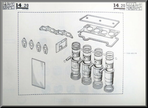 Piston and linerset R12 Gordini