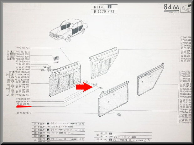 Door pulling band clip.