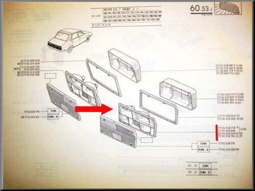 Taillight on the right SEIMA 20730.