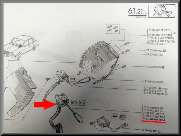 Lichtschakelaar (New Old Stock).