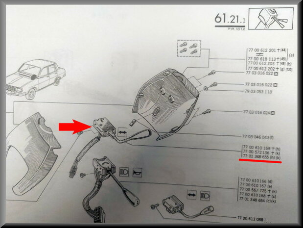 Richtingaanwijzer (New Old Stock).