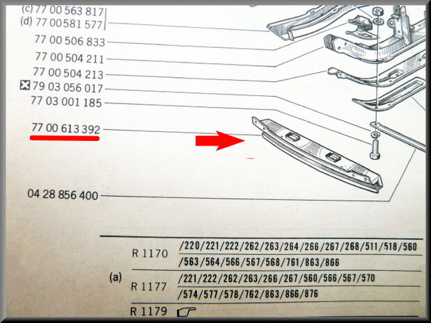 Front chassisbalk (New Old Stock)