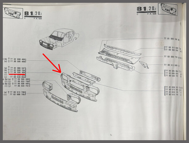 Deel van frontplaat links ( New Old Stock).