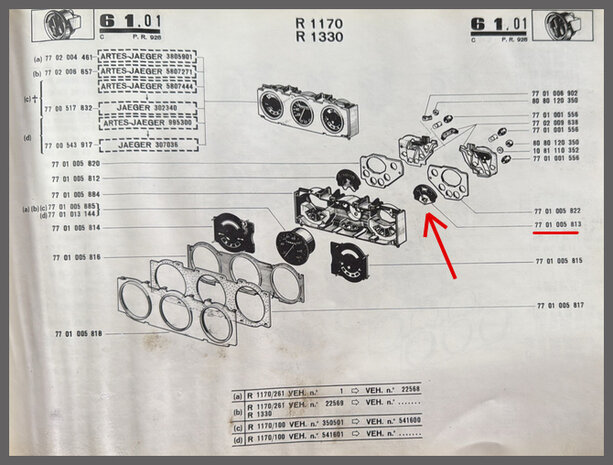 Dashboard meter accuspanning (New Old Stock).