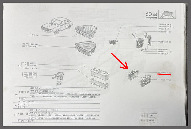 Kapje kofferbak verlichting (New Old Stock).
