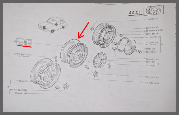Jante Michelin (New Old Stock).