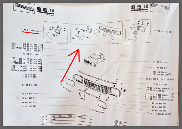 Complete grill met bevestiging set (New Old Stock).