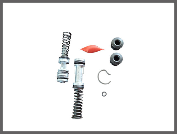 Hoofdremcilinder (tandem) revisieset (19 mm zuigermaat) (New Old Stock).