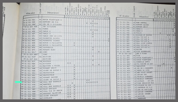 Hoofdremcilinder (tandem) revisieset (19 mm zuigermaat) (New Old Stock).