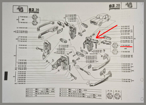 Portierslot voorzijde links (New Old Stock).