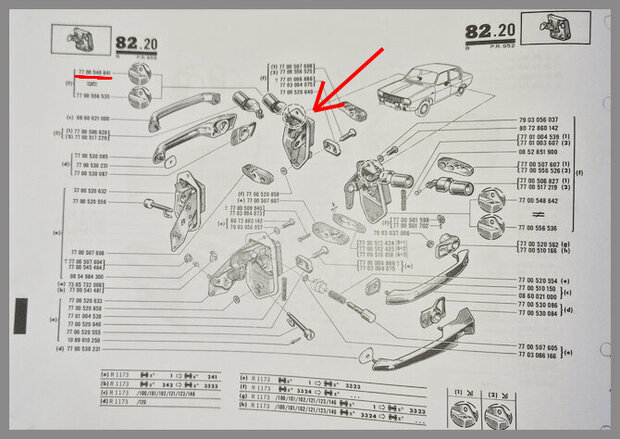 Portierslot voorzijde rechts (New Old Stock).