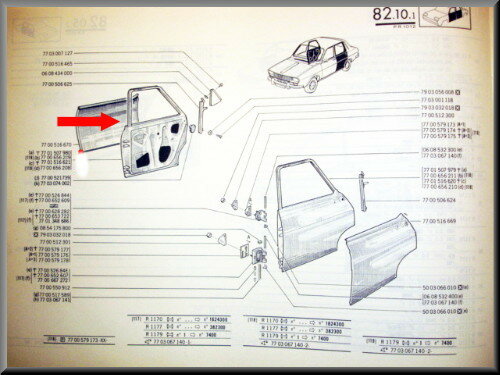 Portier rechts achter (New Old Stock).