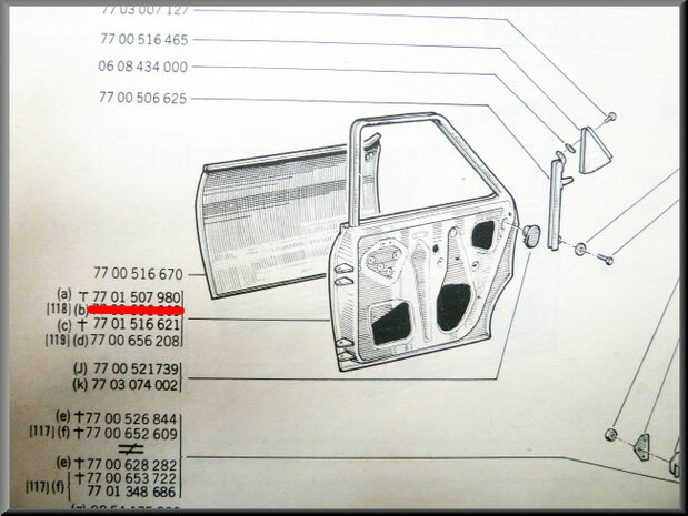 Portier rechts achter (New Old Stock).