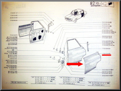 Doorskin rear right