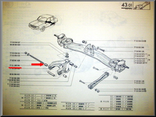 Rear axle rubber