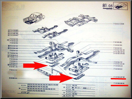 Chassis plate left and right R12 Gordini