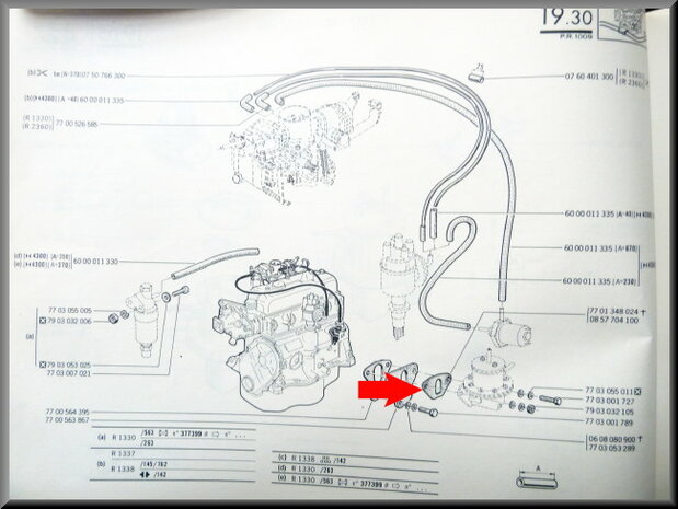 Petrol pump gasket (small)