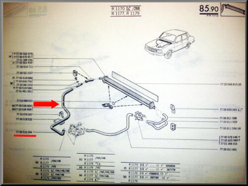 Heater hose right