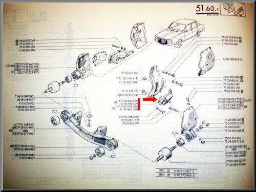 Engine suspension rubber