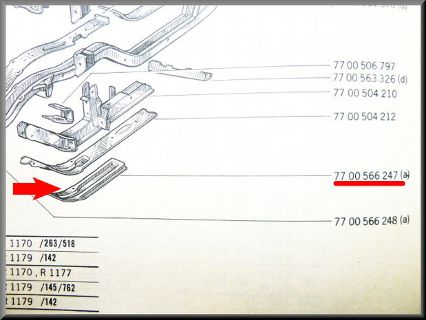 Chassis plate  R12 Gordini