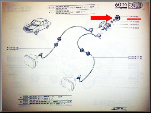 Headlight adjusting knob (used)