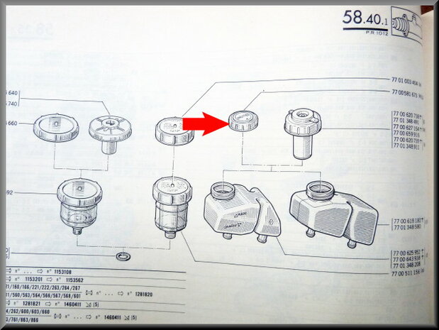 Cover brake fluid reservoir