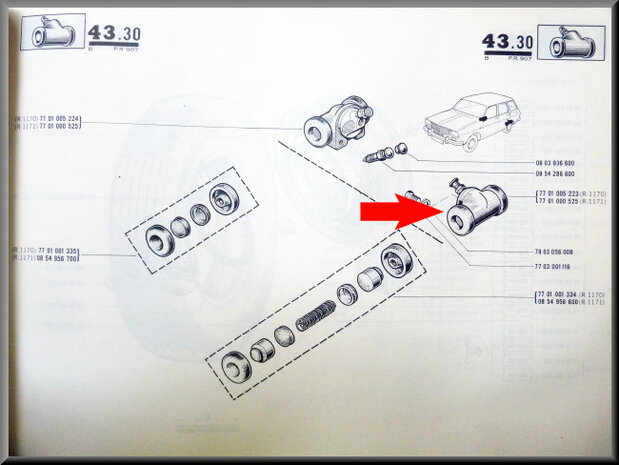 Cylindre de roue arrière gauche Bendix DBA 