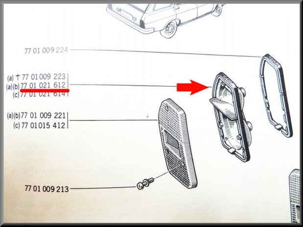 Taillight on the left